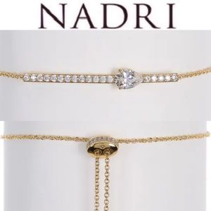 NADRI Cz Bar Bolo Bracelet In Gold